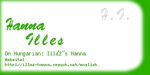 hanna illes business card